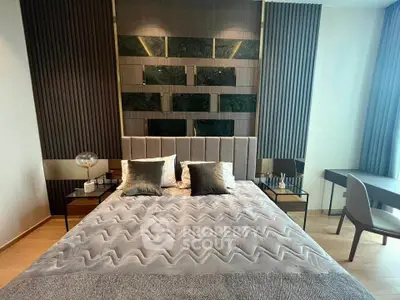 Luxurious modern bedroom with elegant decor and stylish furnishings