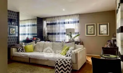 Stylish living room with modern decor and cozy seating area