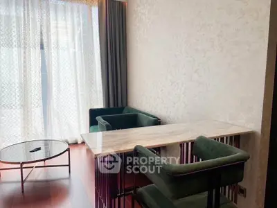 Modern living room with elegant furniture and natural light