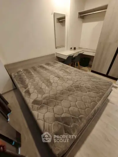 Modern bedroom with stylish furniture and cozy ambiance