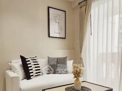 Stylish living room with modern decor and natural light