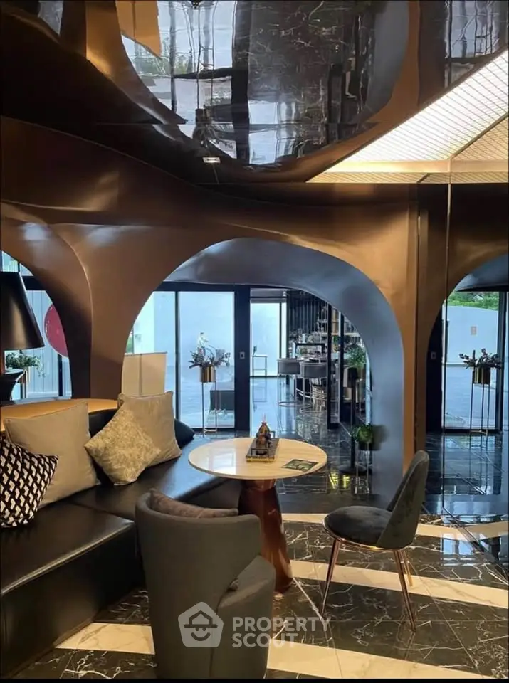 Luxurious modern living room with elegant decor and stylish furniture