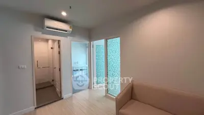 Modern apartment interior with air conditioning and stylish decor