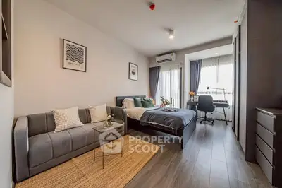 Modern studio apartment with stylish decor and natural light