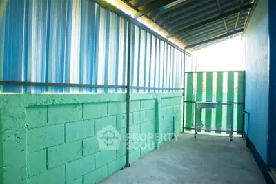Unique outdoor space with vibrant colors and modern design, perfect for creative projects or relaxation.