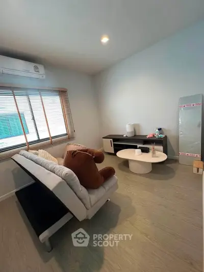 Cozy living room with modern furniture and natural light