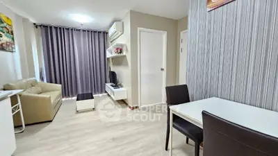 Modern living room with sleek furniture and stylish decor