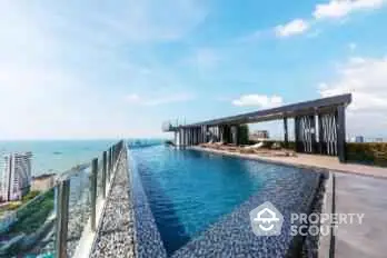 Luxurious rooftop infinity pool with stunning city and ocean views