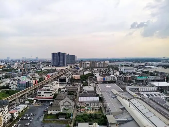 Stunning cityscape view showcasing urban skyline and infrastructure from a high vantage point.
