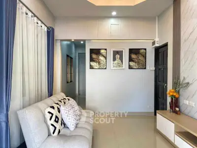 Modern living room with stylish decor and comfortable seating