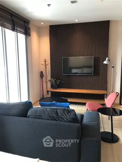 Modern living room with stylish decor and comfortable seating