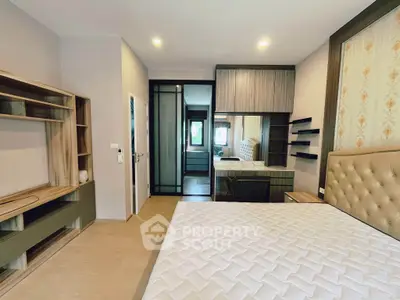 Modern bedroom with stylish furniture and elegant decor