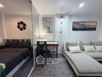 Modern studio apartment with stylish decor and cozy furniture