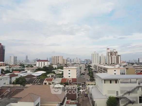 Stunning cityscape view showcasing urban residential buildings and skyline.