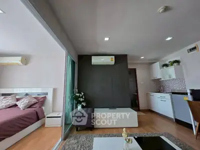Modern studio apartment with open layout and stylish decor