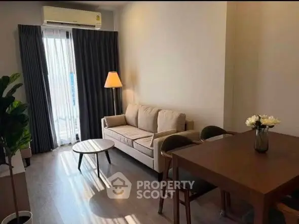 Cozy living room with modern furniture and natural light