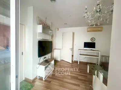 Charming living room with modern decor and wooden flooring