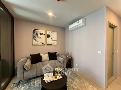 Stylish modern living room with cozy sofa and elegant decor