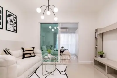 Modern living room with stylish decor and cozy ambiance