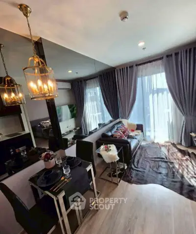 Stylish modern living room with elegant decor and natural light