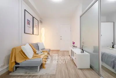 Modern living room with stylish decor and cozy ambiance