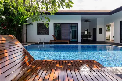 Luxurious villa with private pool and modern design, perfect for relaxation and entertainment.