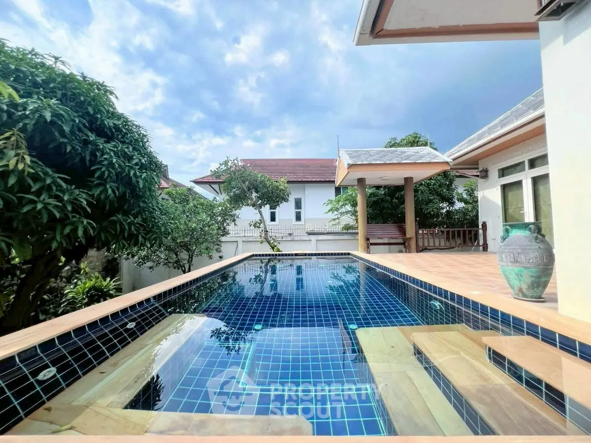 Stunning private pool with serene surroundings and modern architecture