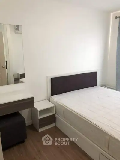 Cozy bedroom with modern furniture and natural light