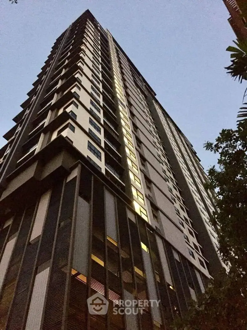 Stunning high-rise building with modern architecture and sleek design