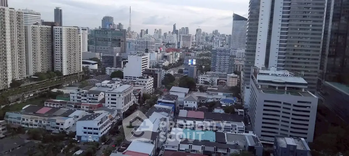 Stunning cityscape view showcasing modern skyscrapers and urban landscape
