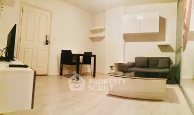 Modern living room with sleek furniture and minimalist design