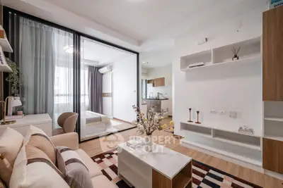 Modern living room with open layout and stylish decor
