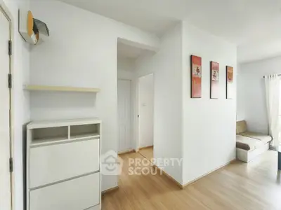 Bright and airy living space with modern decor and wooden flooring