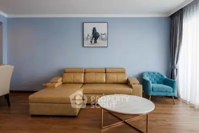 Stylish living room with modern furniture and elegant decor