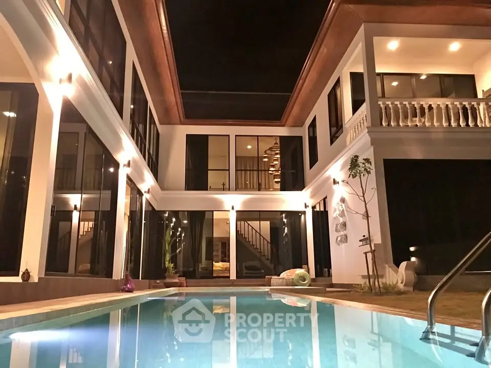 Luxurious modern villa with stunning pool and elegant architecture, perfect for upscale living.
