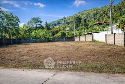 Spacious vacant land plot with lush greenery and mountain views, ideal for development or investment opportunities.