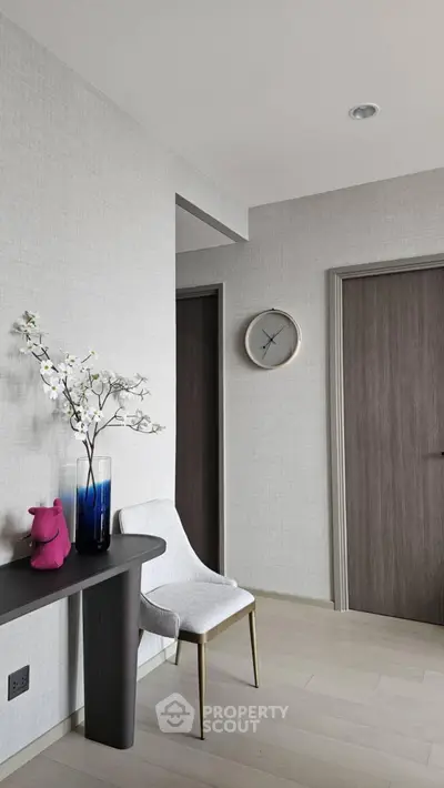 Modern minimalist interior with elegant decor and stylish furniture