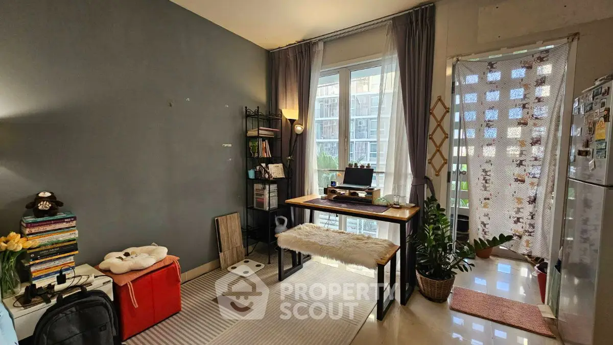 Charming study room with natural light and modern decor