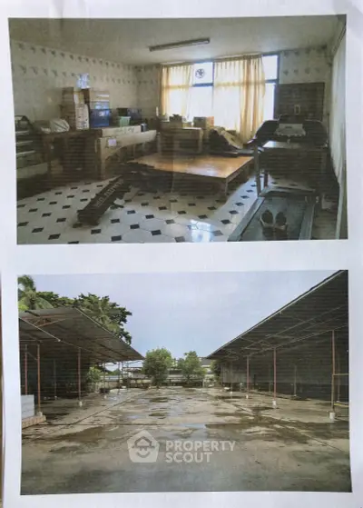 Spacious property with versatile interior and expansive outdoor area, ideal for residential or commercial use.
