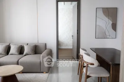 Modern living room with stylish furniture and elegant decor