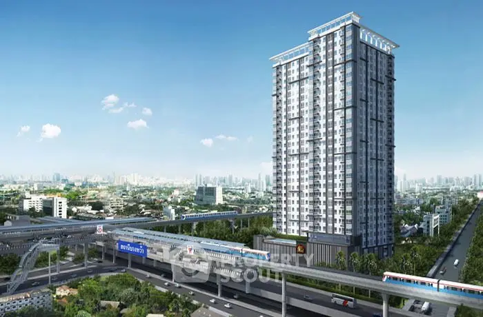 Stunning high-rise condominium with panoramic city views and convenient transit access.