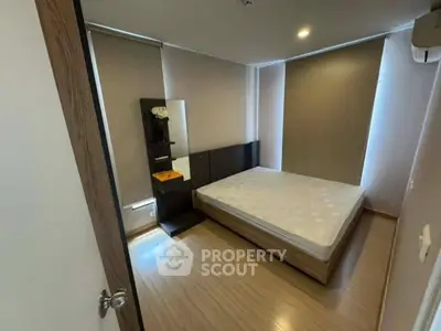 Modern bedroom with minimalist design and natural light
