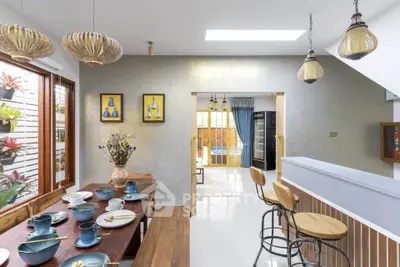 Stylish open kitchen with modern decor and natural light