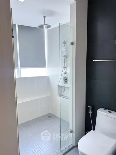 Modern bathroom with sleek shower and contemporary design