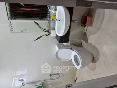 Modern bathroom with sleek fixtures and elegant design