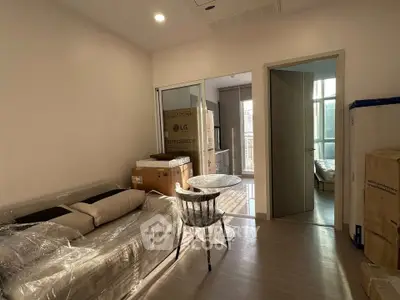 Cozy apartment interior with modern furniture and natural light