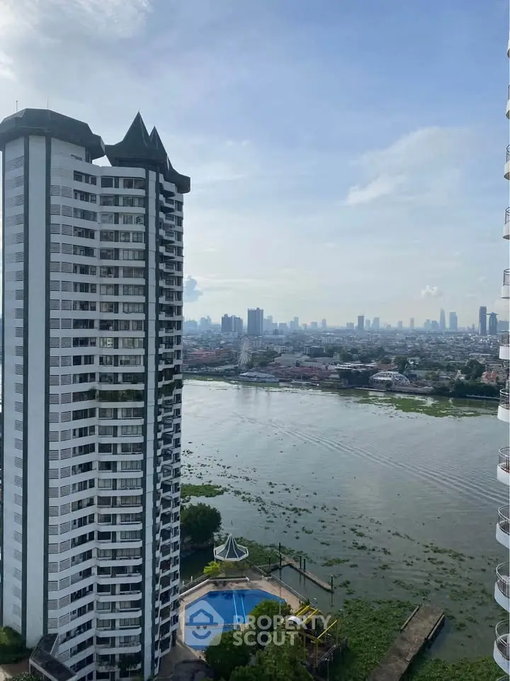 Stunning high-rise building with pool and panoramic city view