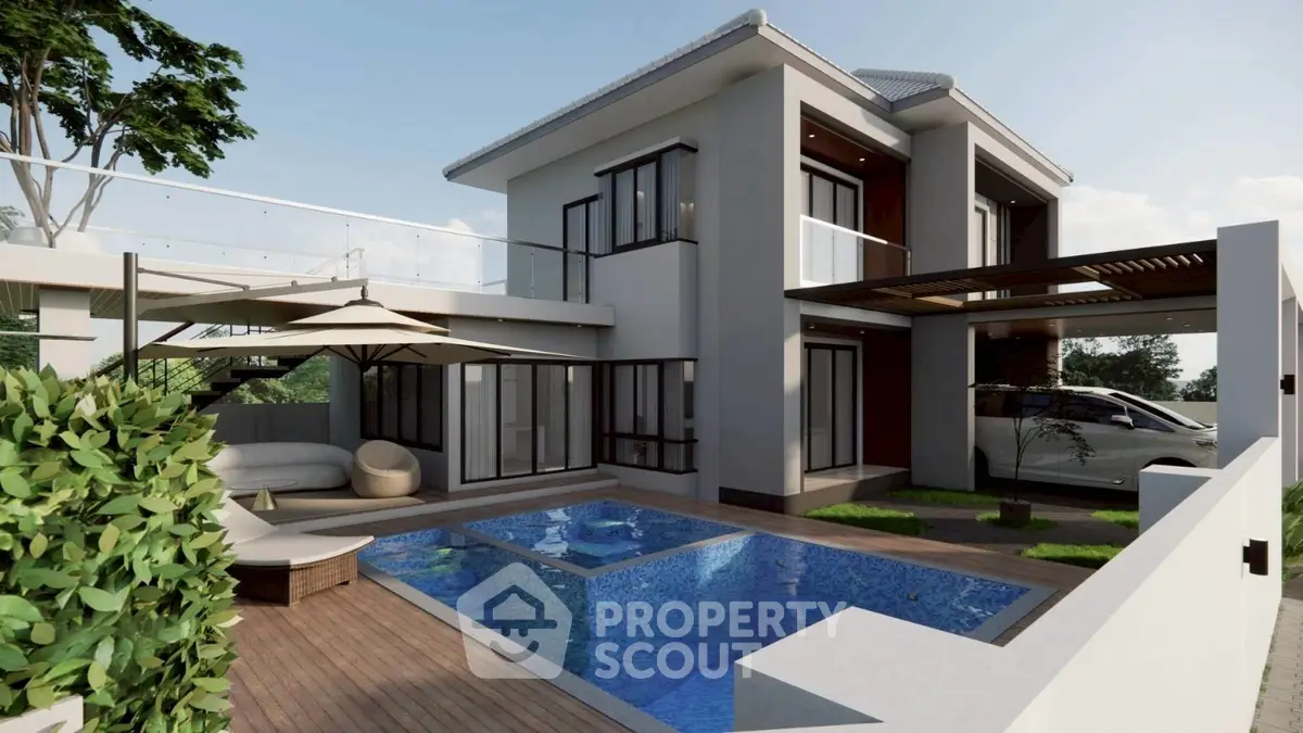 Modern luxury villa with private pool and spacious terrace