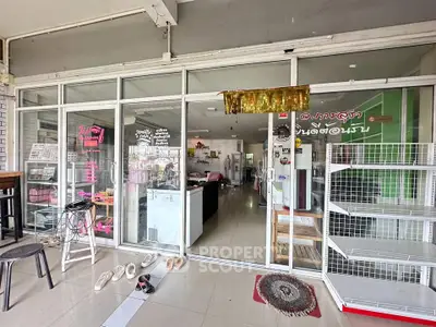 Spacious commercial space with glass facade and interior view, ideal for retail or office use.