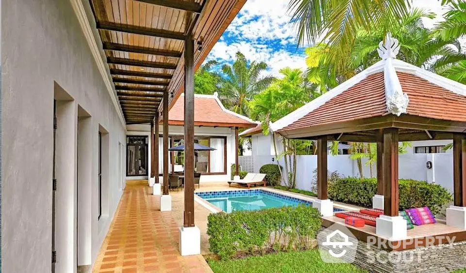 Stunning tropical villa with private pool and lush garden oasis